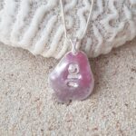 Aqua Sea Glass Necklace - Caviar Collection
