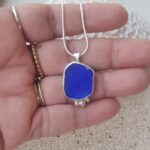 Blue Sea Glass Necklace - Caviar Collection