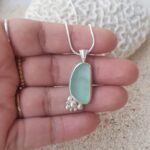 Seafoam Sea Glass Necklace - Caviar Collection