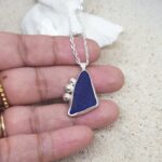 Blue Sea Glass Necklace - Caviar Collection
