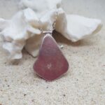 Peach Sea Glass Necklace - Caviar Collection
