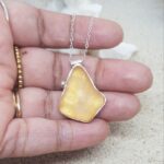 Peach Sea Glass Necklace - Caviar Collection