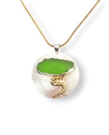 Sea glass Fofoti tree necklace