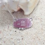 Aqua Sea Glass Necklace - Caviar Collection