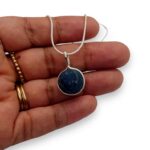 Blue Sea Glass Marble Necklace - Kiniki Collection