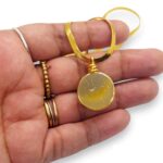 White and Yellow Sea Glass Marble Necklace - Kiniki Collection