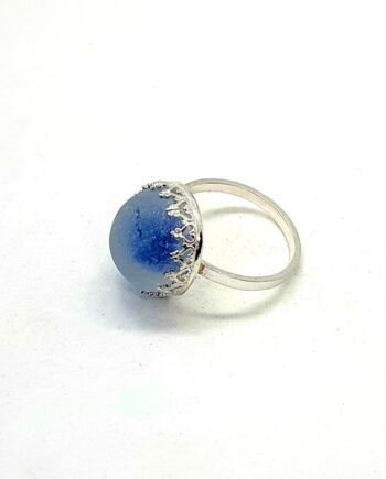 sea glass marble ring