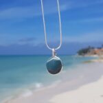 Blue Sea Glass Marble Necklace - Kiniki Collection