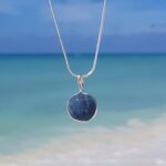 Blue Sea Glass Marble Necklace - Kiniki Collection