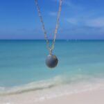 Blue Sea Glass Marble Necklace - Kiniki Collection