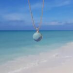 Light Blue Sea Glass Marble Necklace - Kiniki Collection
