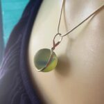 Light Blue Sea Glass Marble Necklace - Kiniki Collection