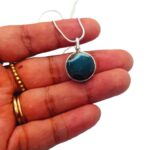 Blue Sea Glass Marble Necklace - Kiniki Collection