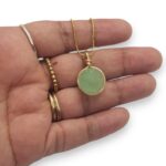 Seafoam Sea Glass Marble Necklace - Kiniki Collection
