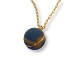 Blue Sea Glass Marble Necklace - Kiniki Collection