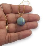 Light Blue Sea Glass Marble Necklace - Kiniki Collection