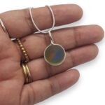 Light Blue Sea Glass Marble Necklace - Kiniki Collection