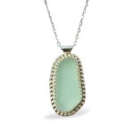 Seafoam Sea Glass Beaded Necklace