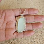 Seafoam Sea Glass Beaded Necklace
