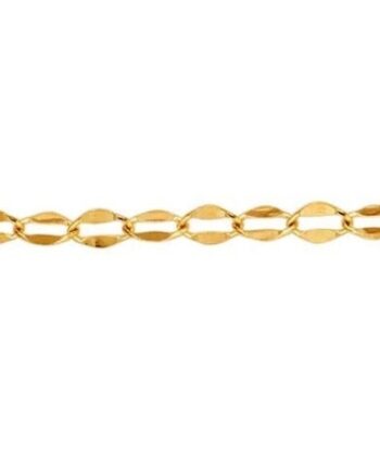 14K Solid Gold - Dapped Oval 2.6mm -From