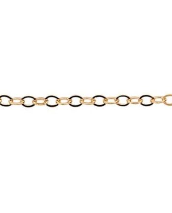 14K Solid Gold - Flat Oval 1.2mm -From