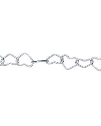 Sterling Silver - Heart Links 3.4mm -From