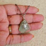 Seafoam Sea Glass with Turtle Necklace