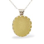 Yellow Sea Glass Necklace Special Setting - Queen Collection