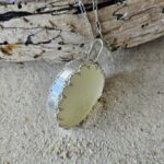 Yellow Sea Glass Necklace Special Setting - Queen Collection