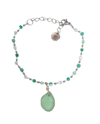 Sea Glass Bracelet Silver